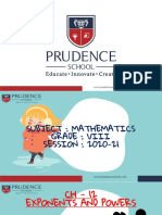 Exponents and Powers (Ex-12.1 Notes)