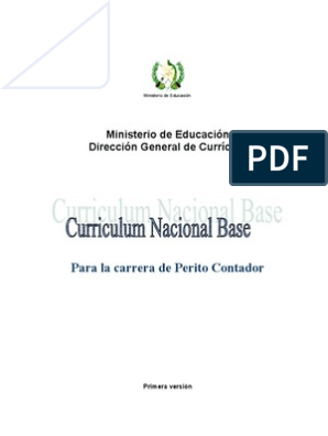 CNB Perito Contador  | PDF | Plan de estudios | Aprendizaje