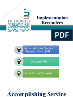 ITIS Implementation Reminders-Users