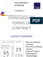 Week 11 Lecture 1 - Standardised Forms of Contract