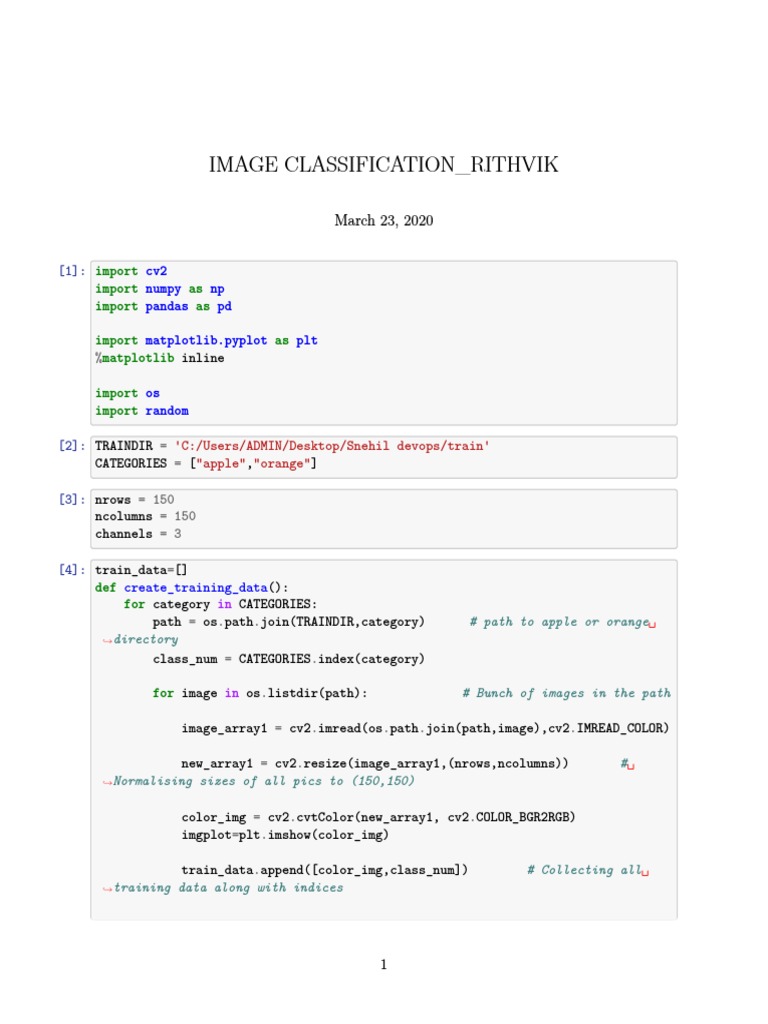 Image Classification for Beginners | PDF | Computing | Applied Mathematics
