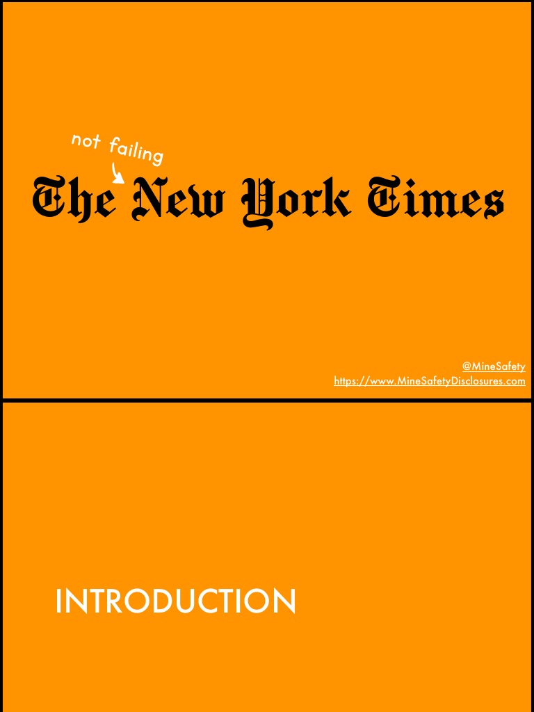 The (Not Failing) New York Times PDF | PDF | The New York Times ...