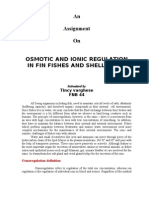 Osmotic and Ionic Regulation in Finfishes and Shellfishes