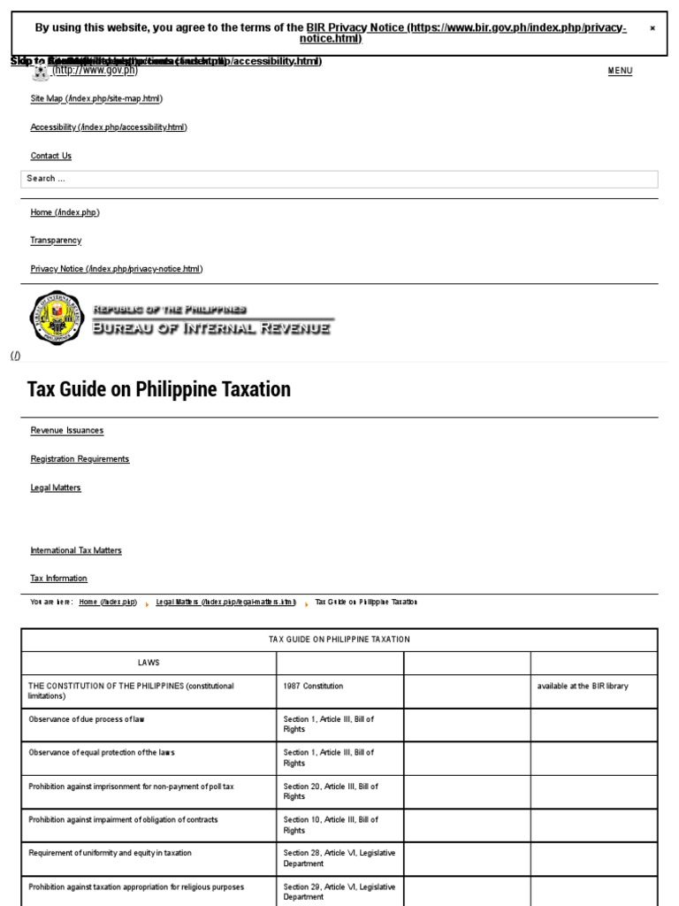 Philippine Taxation Guide Overview | PDF | Taxation In The United ...
