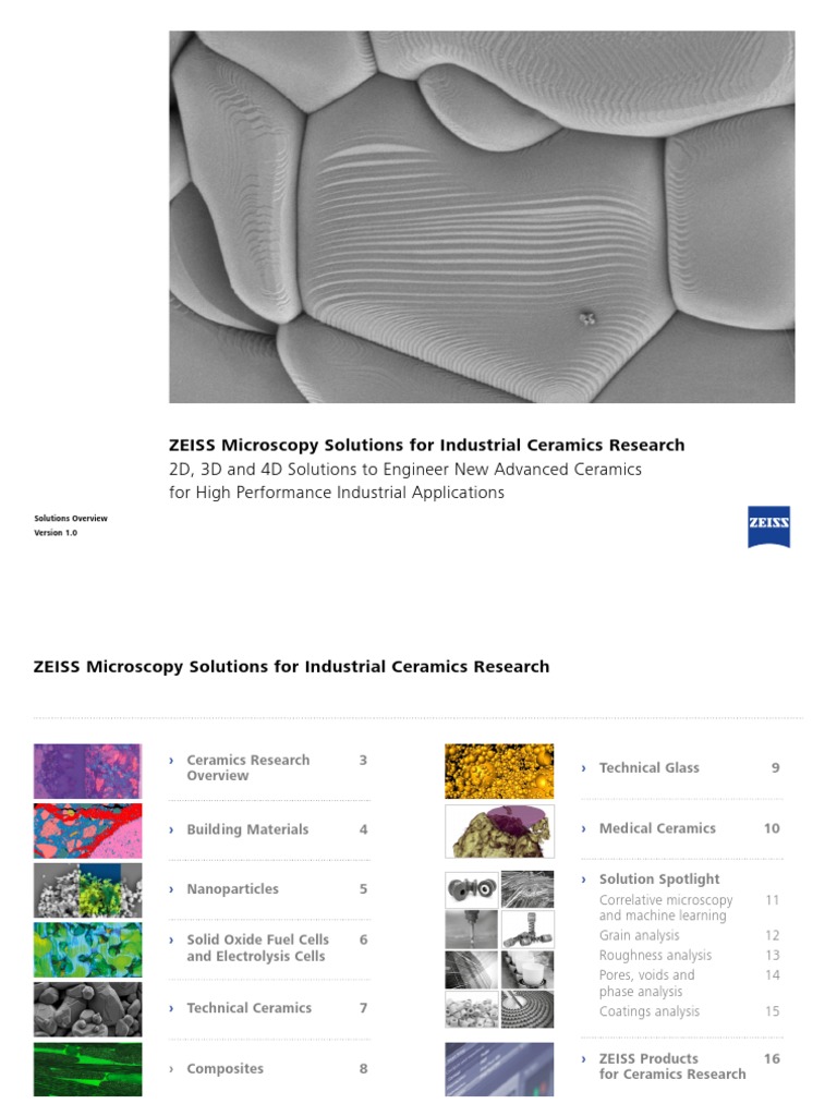 ZEISS Microscopy Solutions For Industrial Ceramics Research | PDF ...