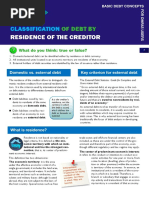 Classification: Residence of The Creditor