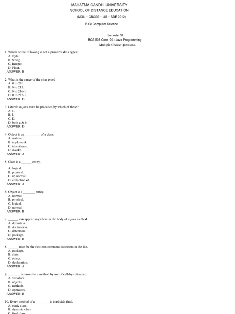 Java PDF | PDF | Method (Computer Programming) | Java (Programming ...