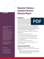 Domestic Violence Literature Review: Analysis Report: Background