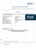 Certificado de Afiliacion EPS