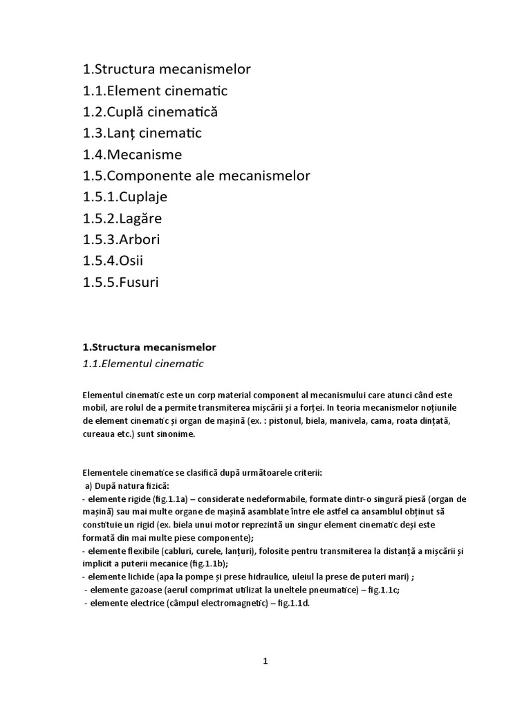 Elemente Componente Ale Unei Ansamblari Mecanice. Organe de Masini | PDF