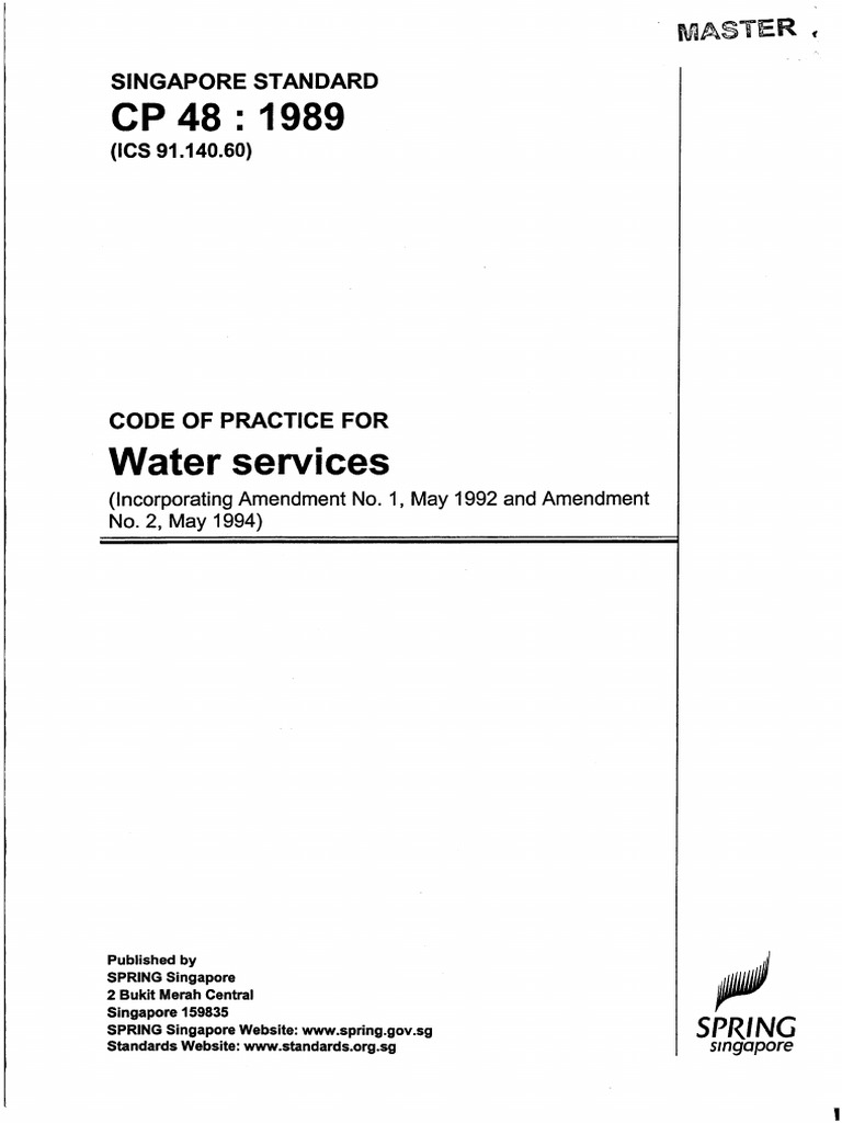 CP 48 - 1989 (Water Services) | PDF