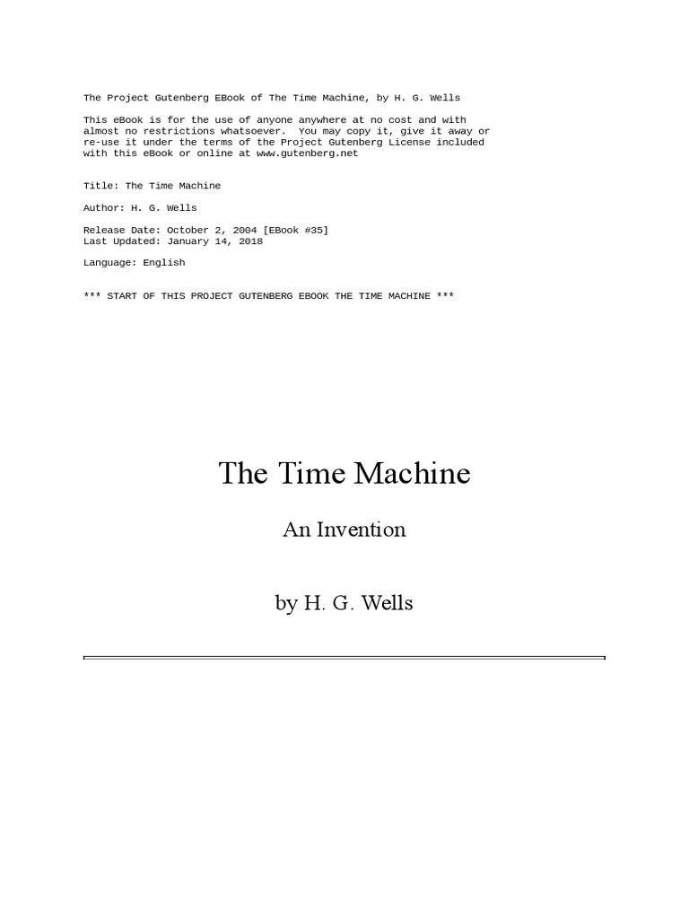 The Time Machine pg35 PDF | PDF | Dimension | Space