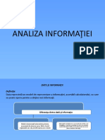 ANALIZA INFORMAtIEI