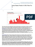 PE Ratios and Interest Rates Predict A 58 Rise For Stocks in 10 Years