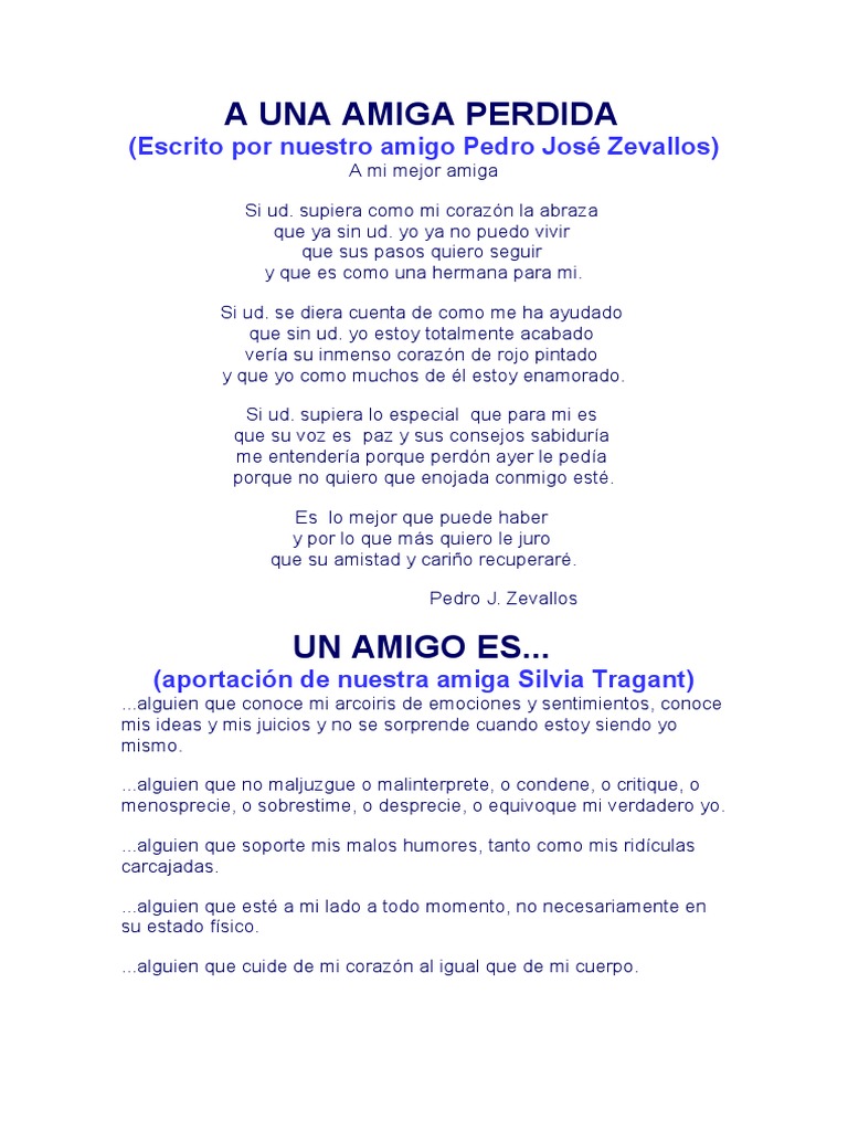 Poemas de Amistad y Reflexiones | PDF | Relaciones personales, crianza y  desarrollo personal | Religión y espiritualidad, image size:768x1024