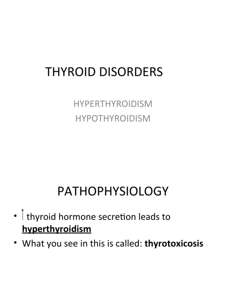 Understanding Thyroid Disorders: Hyper & Hypothyroidism | PDF ...