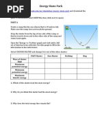 Energy Skate Park Lab Guide | PDF | Potential Energy | Kinetic Energy