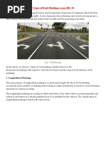 7 TYPES OF ROAD MARKINGS As Per IRC