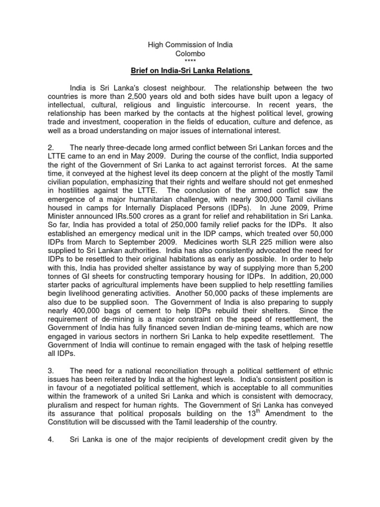 srilanka Sri Lanka International Relations