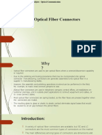 Topic:-Optical Fiber Connectors: Prepared by
