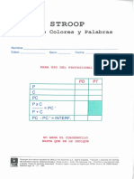 Hoja de Calificacion de Stroop