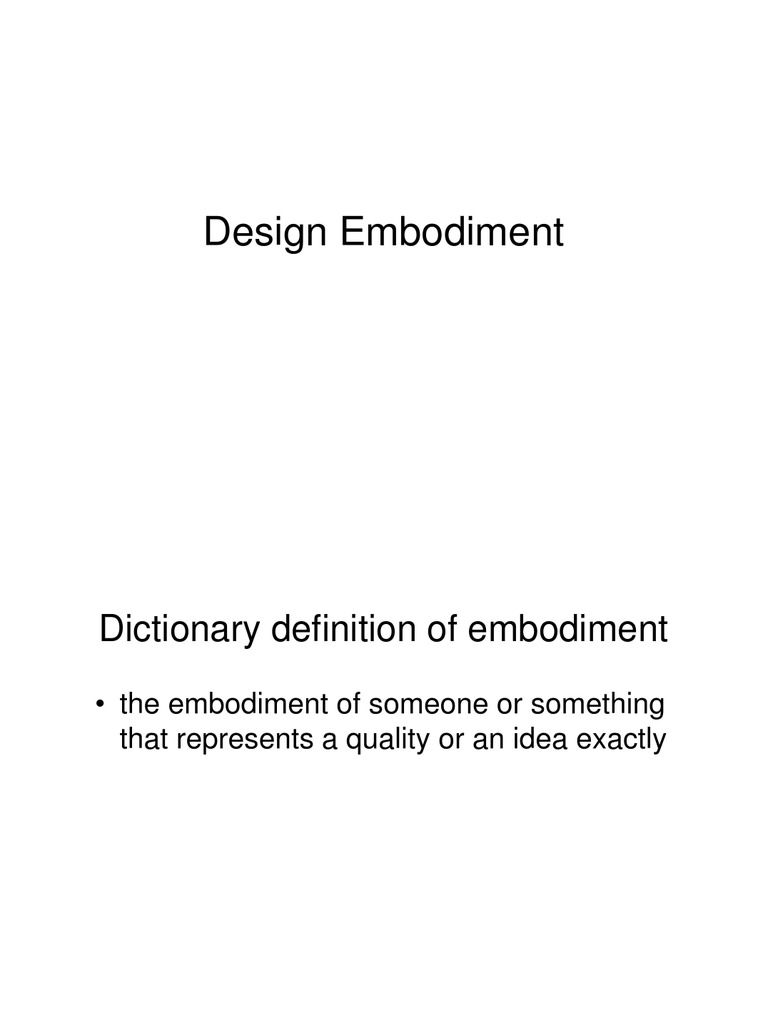Design Embodiment | Concept | Embodied Cognition