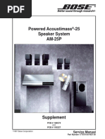 Powered Acoustimass - 25 Speaker System AM-25P: Service Manual