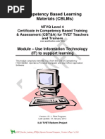 CBLM - Use Information Technology (IT) To Suppoty Learning - Version 1 PDF