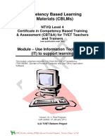 CBLM - Use Information Technology (IT) To Suppoty Learning - Version 1 PDF