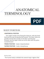 BASIC ANATOMICAL TERMINOLOGY