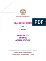 4th Maths, Science & Social - Term 1 - New School Text Books - English Medium PDF Download