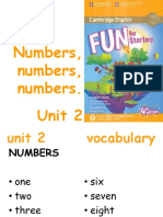 Unit 2 Numbers and Counting Vocabulary Practice
