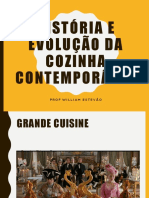 Evolução e tendências da culinária contemporânea