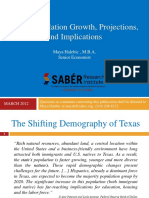 Texas Population Growth Projections and Implications