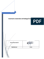 Inventario Bodega CONSTRUCCIONES DEL TATIO LIMITADA