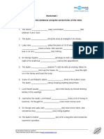 Worksheet 1 Complete The Gaps in The Sentences Using The Correct Forms of The Verbs in Brackets