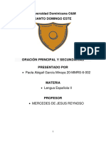 ORACIÓN PRINCIPAL Y SECUNDARIAS-Paola García 20-MMRS-6-002