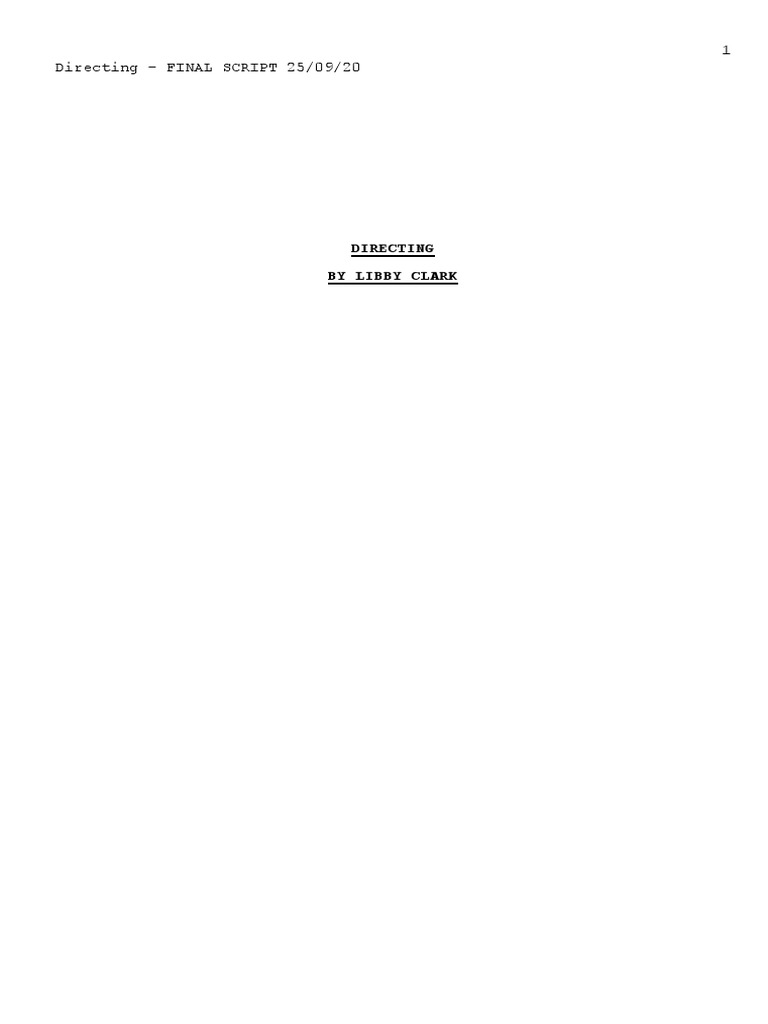 Script PDF Alfred Hitchcock Filmmaking