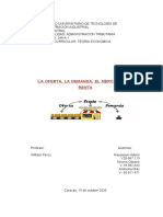 La Oferta, La Demanda, El Mercado y La Renta