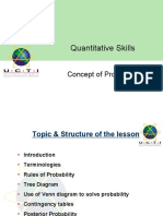 Quantitative Skills: Concept of Probability