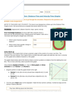 Student Exploration: Distance-Time and Velocity-Time Graphs