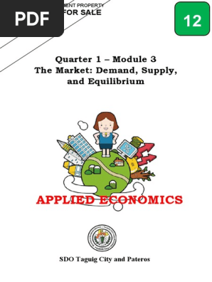 Tapatmodule Shs Applied Economics Module 3 Market Demand Market Supply And Market Equilibrium Updated Pdf Supply Economics Demand