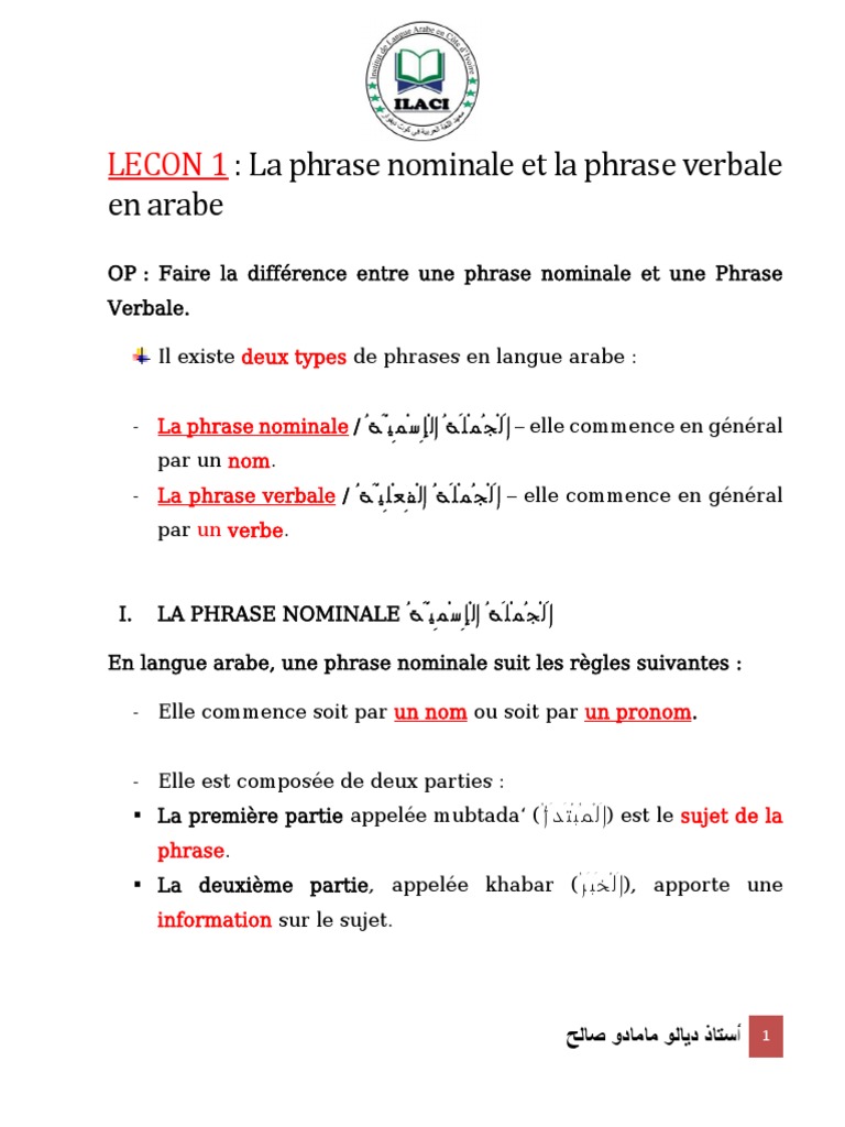 Exercice Phrase Verbale Et Nominale La Phrase Nominale Et Verbale | PDF | Sujet (Grammaire) | Phrase