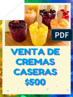 Cremas caseras venta $500