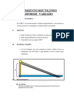 Movimiento Rectilíneo Uniforme Variado