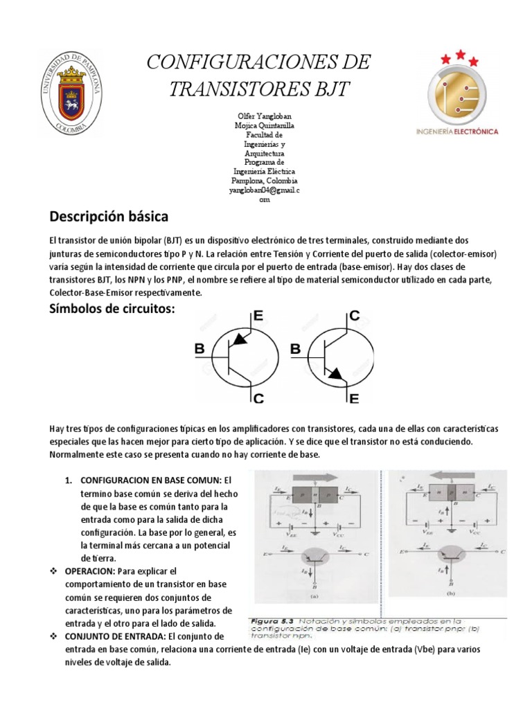 Resumen BJT PDF Transistor de unión bipolar Transistor