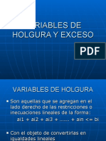 Variables de Holgura