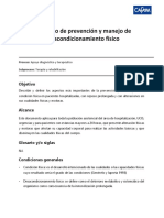 Protocolo de Prevención y Manejo de Desacondicionamiento Físico