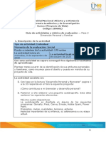 Guia de Actividades y Rúbrica de Evaluación - Unidad 1 - Fase 2 - Dimension Personal y Familiar PDF