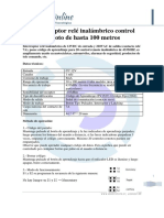 1 Interruptor Relé Inalámbrico Control Remoto de Hasta 100 Metros PDF